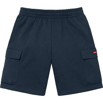 Pantalones Cortos Supreme Small Box Baggy Cargo Sweat Azul Marino | Supreme 258SO
